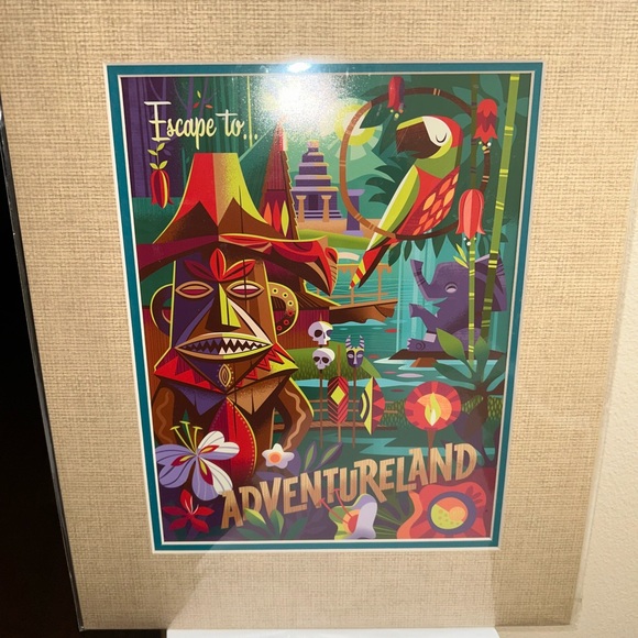 Disney Other - Adventureland “Tropical Escape” Art Print with Vibrant Colors